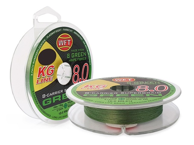 Fir textil WFT KG 8.0 Carrier Superbraid Verde 0.14mm 150m