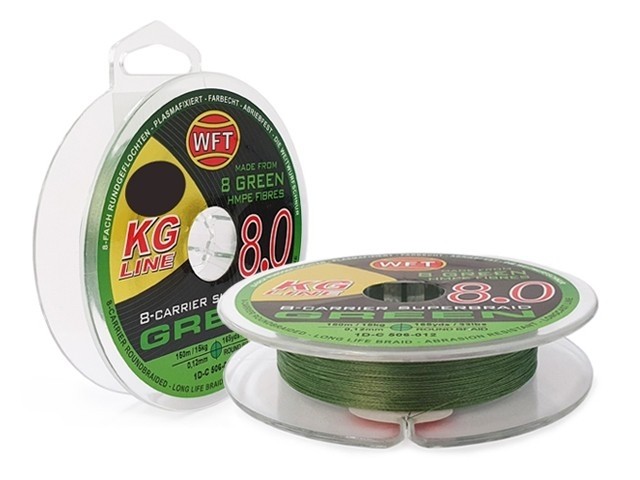 Fir textil WFT KG 8.0 Carrier Superbraid Verde 0.18mm 150m
