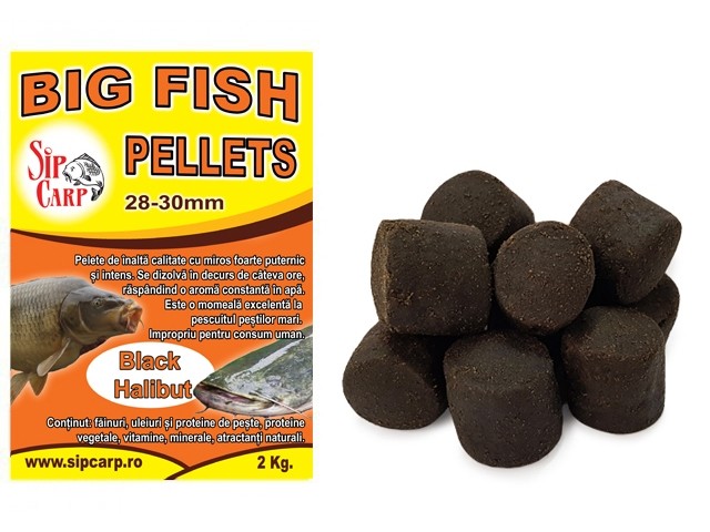 Pelete BigFish Black Halibut 28-30mm 2kg