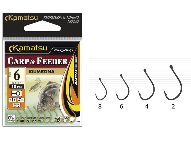 Cârlige Kamatsu Idumezina Carp & Feeder Galben