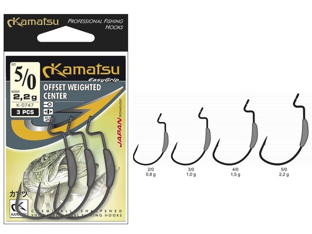 Cârlige Kamatsu Offset Weighted Center cu greutate