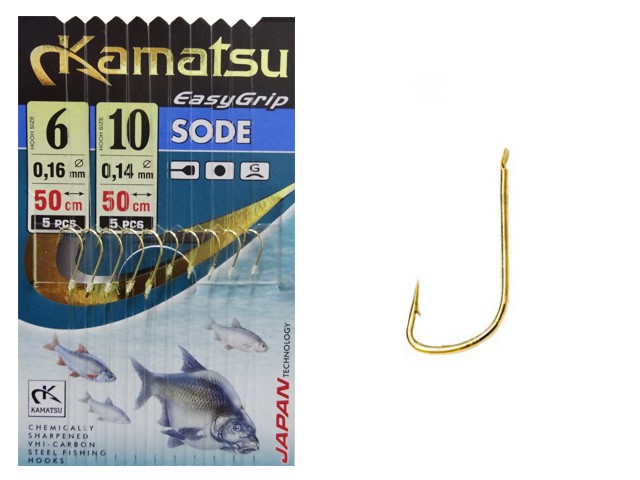 Cârlige legate Kamatsu Sode K-001G Nr:6 0.16mm Nr:10 0.14mm
