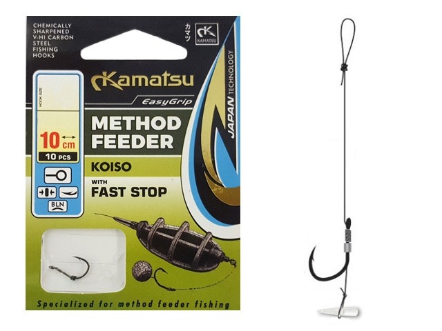 Cârlige legate Kamatsu Method Feeder Koiso cu Fast stop Nr: 6 0.25mm