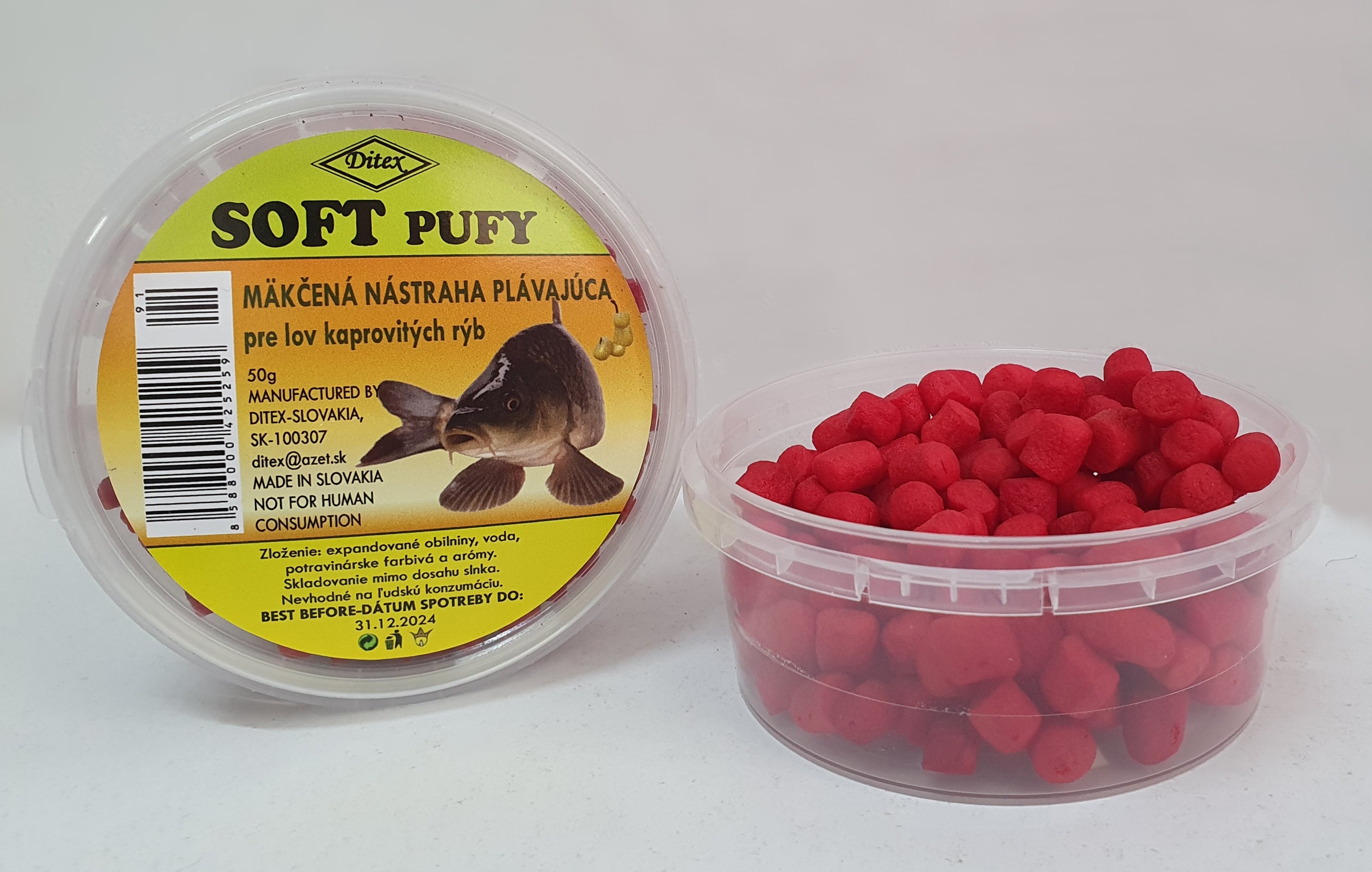 Momeală Ditex Soft Pufy Căpșună Midi 50g