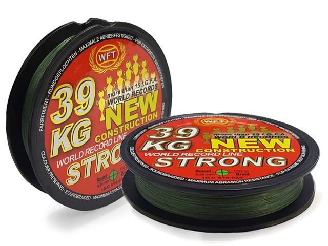 Fir textil WFT NEW 39KG Strong Green 0.25mm 300m
