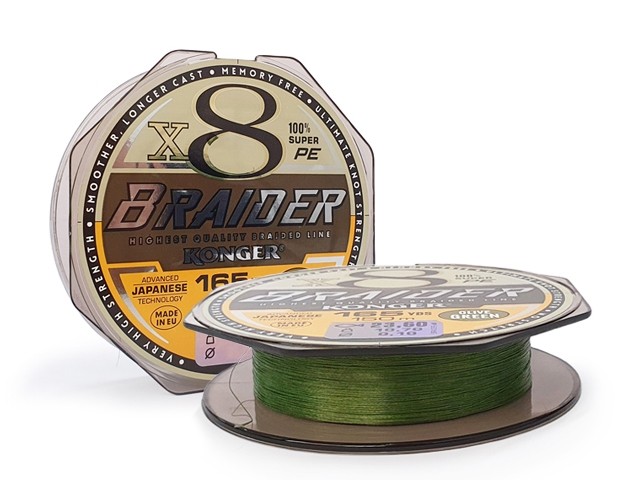 Fir Konger Braider X8 Olive Green 0.14mm 150m