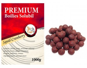 Boilies SipCarp Premium Solubil Squid-Cranberry