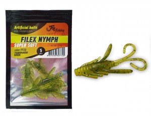 Nimfe artificiale Super Soft Filfishing Transparent Green 5buc