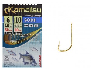 Cârlige legate Kamatsu Sode K-001G Nr:6 0.16mm Nr:10 0.14mm