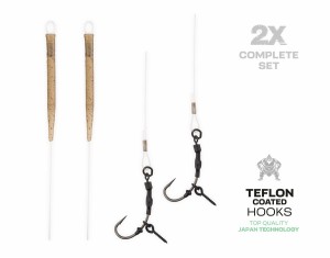 Cârlige legate ZFISH Fluorocarbon Ronnie Rig Nr.6