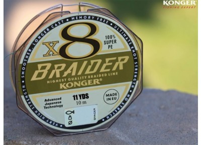 Fir Konger Braider X8 Olive Green 0.18mm 10m 