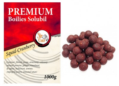 Boilies SipCarp Premium Solubil Squid-Cranberry