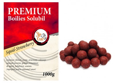 Boilies SipCarp Premium Solubil Squid-Strawberry