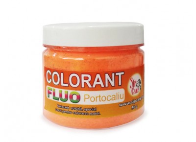 Colorant praf fluo portocaliu 50g